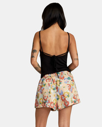 rvca, Linen Sawyer Elastic Waist Shorts, MULTI (mul) Linen Sawyer - Elasticated Shorts for Women AVJNS00139