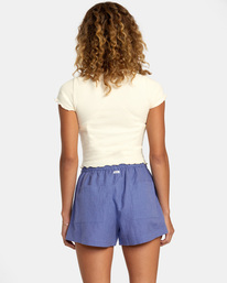 Linen Sawyer - Elasticated Shorts for Women  AVJNS00139