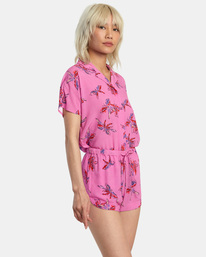5 New Yume Eco Viscose Shorts Pink AVJNS00185 RVCA