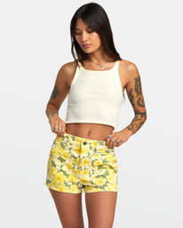 1 Belle Corduroy Shorts Green AVJNS00186 RVCA