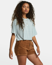 6 Daylight - Bermuda di Velluto da Donna Brown AVJNS00190 RVCA