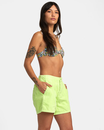 6 Daylight - Short en velours pour Femme Vert AVJNS00190 RVCA