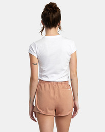 rvca, Roller Elasticized Shorts, CORK (ckl0) Roller - Elasticated Shorts for Women AVJNS00191