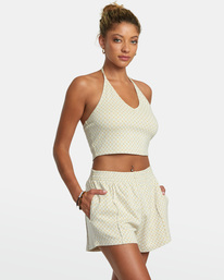 5 Marina - Elasticated Shorts for Women White AVJNS00195 RVCA