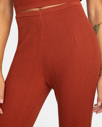 6 Swerve Flared Pants Brown AVJPT00115 RVCA