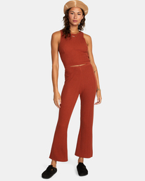 1 Swerve Flared Pants Brown AVJPT00115 RVCA