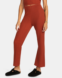 2 Swerve Flared Pants Brown AVJPT00115 RVCA
