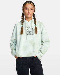 rvca, In The Air Venice Tie-Dye Hoodie, LIGHT GREEN (gec0) IN THE AIR VENICE AVJSF00188