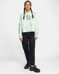 3 In The Air Venice Tie-Dye Hoodie Green AVJSF00188 RVCA