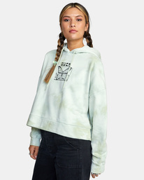 4 In The Air Venice Tie-Dye Hoodie Green AVJSF00188 RVCA