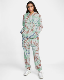 3 All The Way Tie-Dye Hoodie Green AVJSF00189 RVCA