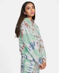 5 All The Way Tie-Dye Hoodie Green AVJSF00189 RVCA