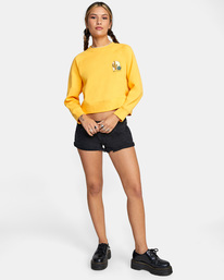3 Oasis Crewneck Sweatshirt Yellow AVJSF00194 RVCA