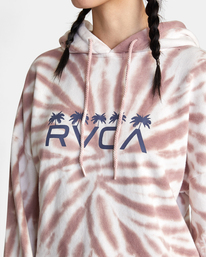 2 Five Palms Cropped Hoodie Blue AVJSF00204 RVCA