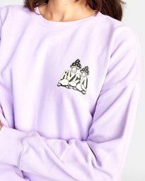 2 Mycelium Terry Pullover Purple AVJSF00214 RVCA