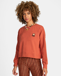 0 Vibe Terry Pullover Brown AVJSF00215 RVCA
