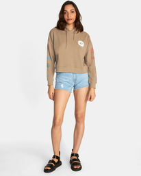 3 Breeze Pullover Hoodie Grey AVJSF00223 RVCA