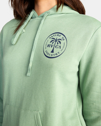 2 Palm Badge Pullover Hoodie  AVJSF00233 RVCA