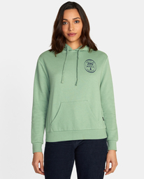 0 Palm Badge Pullover Hoodie  AVJSF00233 RVCA