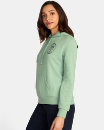 4 Palm Badge Pullover Hoodie  AVJSF00233 RVCA