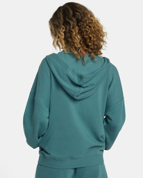 2 Rose Machado Thrift - Zip-Up Hoodie for Women Green AVJSF00253 RVCA