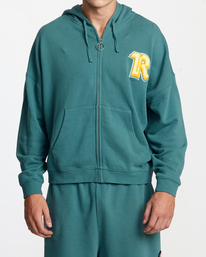 3 Rose Machado Thrift - Zip-Up Hoodie for Women Green AVJSF00253 RVCA