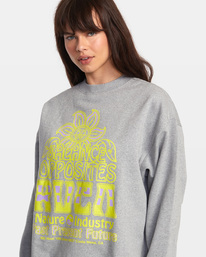 2 Positive Growth - Sweatshirt for Women Grey AVJSF00290 RVCA