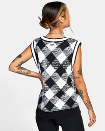 1 Forget Me Not Oversized Sweater Vest Black AVJSW00135 RVCA