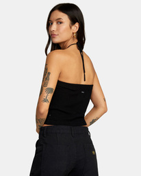 1 Getting Warmer Sweater Halter Top Black AVJSW00137 RVCA
