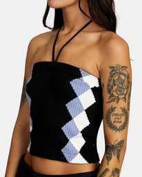 2 Getting Warmer Sweater Halter Top Black AVJSW00137 RVCA