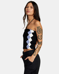 4 Getting Warmer Sweater Halter Top Black AVJSW00137 RVCA