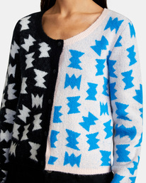 2 LP x KLW Inverted Cardigan Sweater Black AVJSW00141 RVCA