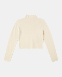 5 Après Sweater Long Sleeve Crop Top White AVJSW00148 RVCA