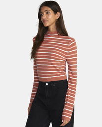 4 Après Sweater Long Sleeve Crop Top Brown AVJSW00148 RVCA
