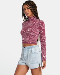 4 Après Sweater Long Sleeve Crop Top Green AVJSW00148 RVCA