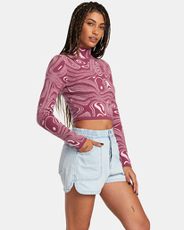 5 Après Sweater Long Sleeve Crop Top Green AVJSW00148 RVCA