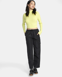 3 Après Sweater Long Sleeve Crop Top Yellow AVJSW00148 RVCA