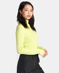5 Après Sweater Long Sleeve Crop Top Yellow AVJSW00148 RVCA