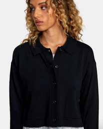 2 Brady Cardigan Sweater Black AVJSW00149 RVCA