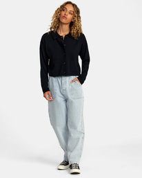 3 Brady Cardigan Sweater Black AVJSW00149 RVCA