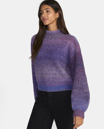 4 Dream Cycle Turtleneck Sweater Purple AVJSW00152 RVCA