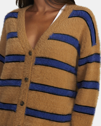 2 Here We Are Cardigan Sweater Brown AVJSW00153 RVCA