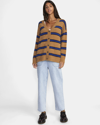 3 Here We Are Cardigan Sweater Brown AVJSW00153 RVCA