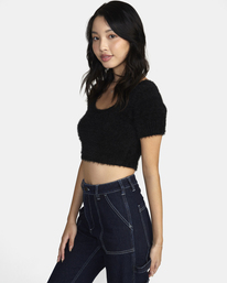 4 Murray Cropped Sweater Black AVJSW00155 RVCA