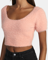 2 Murray Cropped Sweater Orange AVJSW00155 RVCA