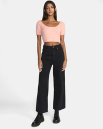 3 Murray Cropped Sweater Orange AVJSW00155 RVCA