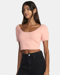 4 Murray Cropped Sweater Orange AVJSW00155 RVCA