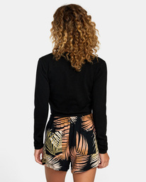 1 School Dance Cropped Cardigan Sweater Black AVJSW00158 RVCA