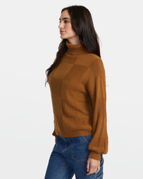 4 Vineyard - Maglia da Donna Brown AVJSW00160 RVCA