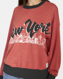 11 Skyline Sweater Red AVJSW00163 RVCA